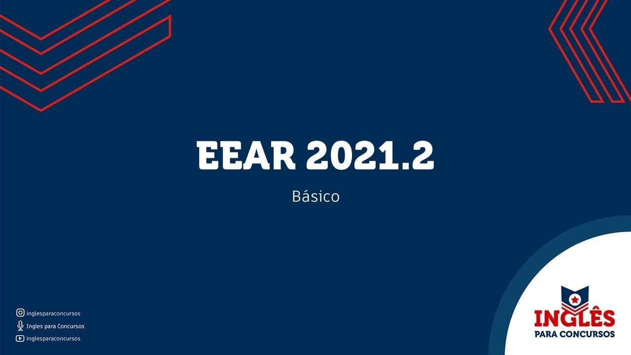 Corre&ccedil;&atilde;o EEAR 2021.2 Ingl&ecirc;s B&aacute;sico
