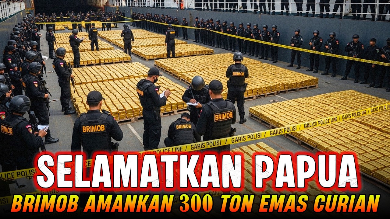 300 TON EMAS DI SELAMATKAN BRIMOB‼️PAPUA HAMPIR KEHILANGAN 300 TON EMAS‼️