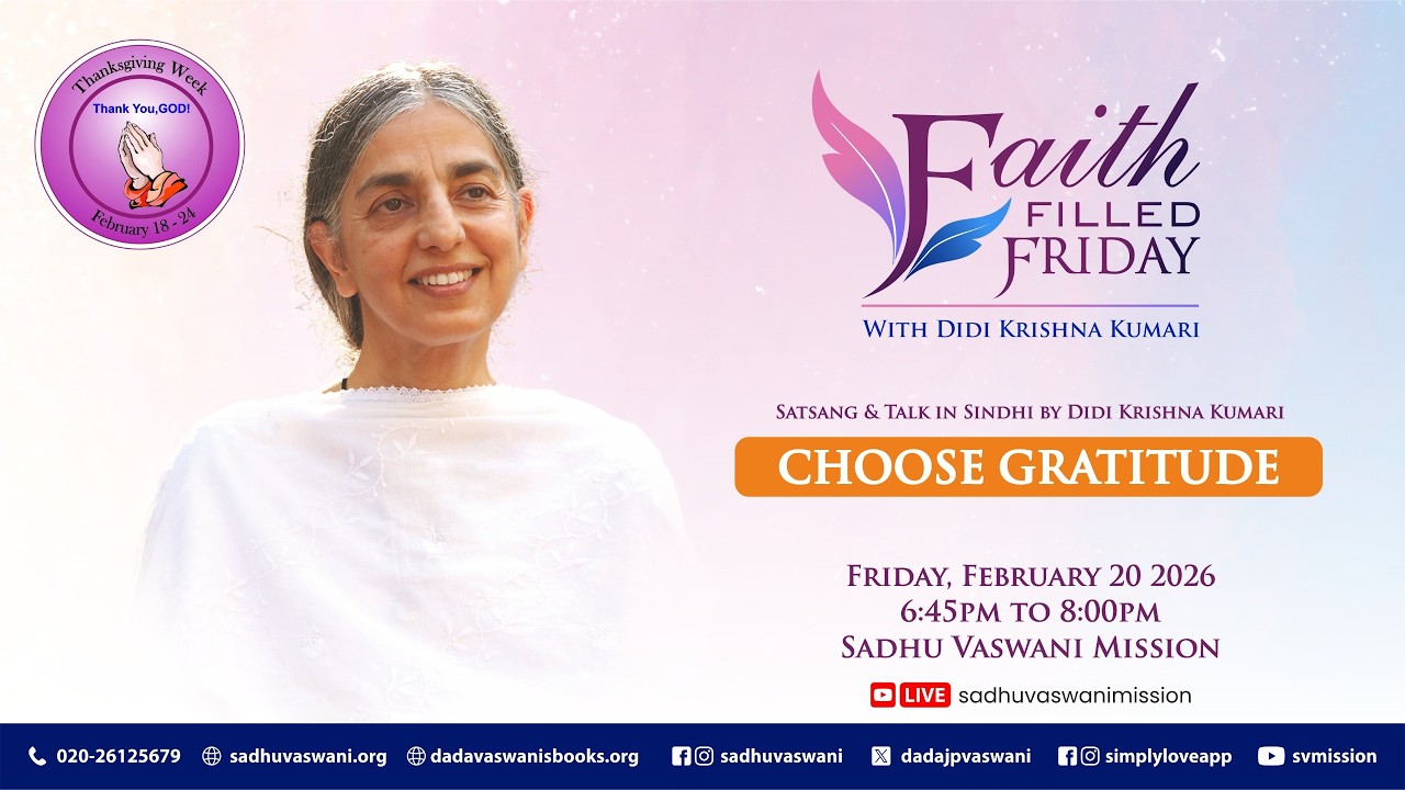 2026.02.20 - Faith Filled Friday - Didi Krishna's Talk - Evening Satsang