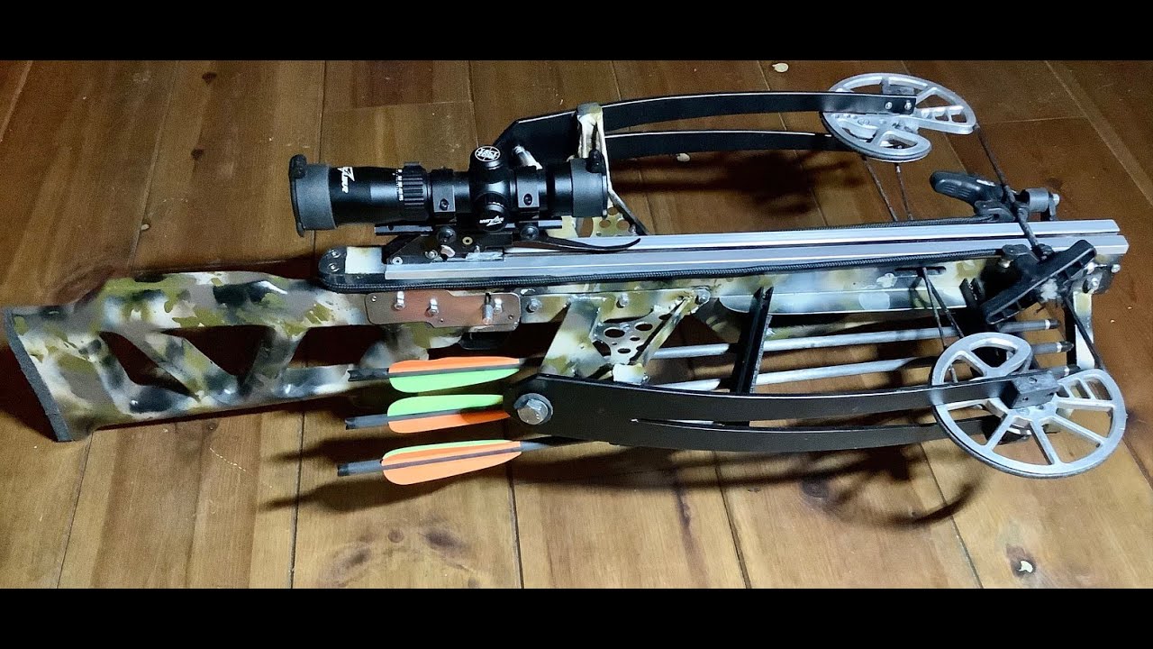 Homemade reverse draw (RDT) compound crossbow
