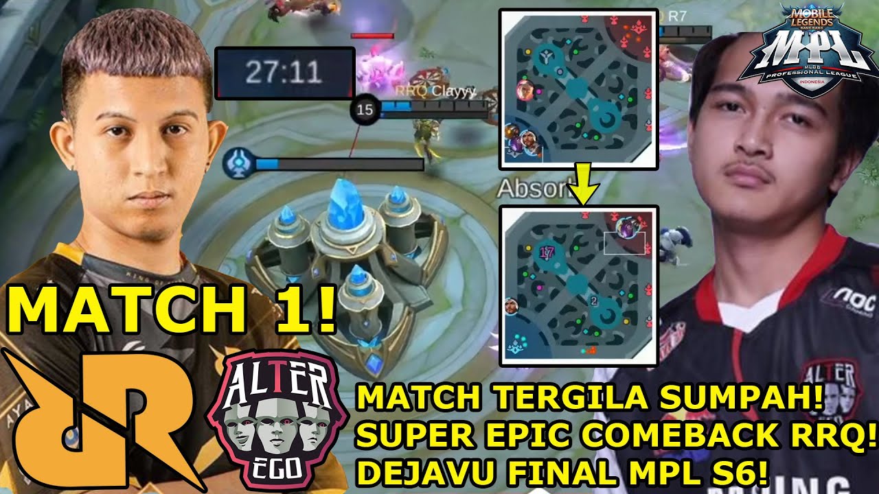 SUPER EPIC COMEBACK LAGI DARI SANG RAJA! GILA INI DEJAVU FINAL MPL SEASON 6! RRQ VS ALTER EGO 1 MPL!
