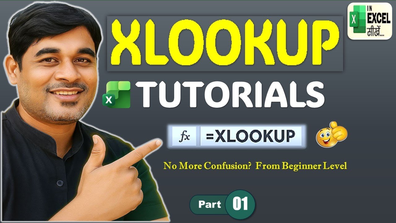 XLOOKUP in Excel for Beginners | 🔥 Step-by-Step Easy Tutorial | xlookup function | P1