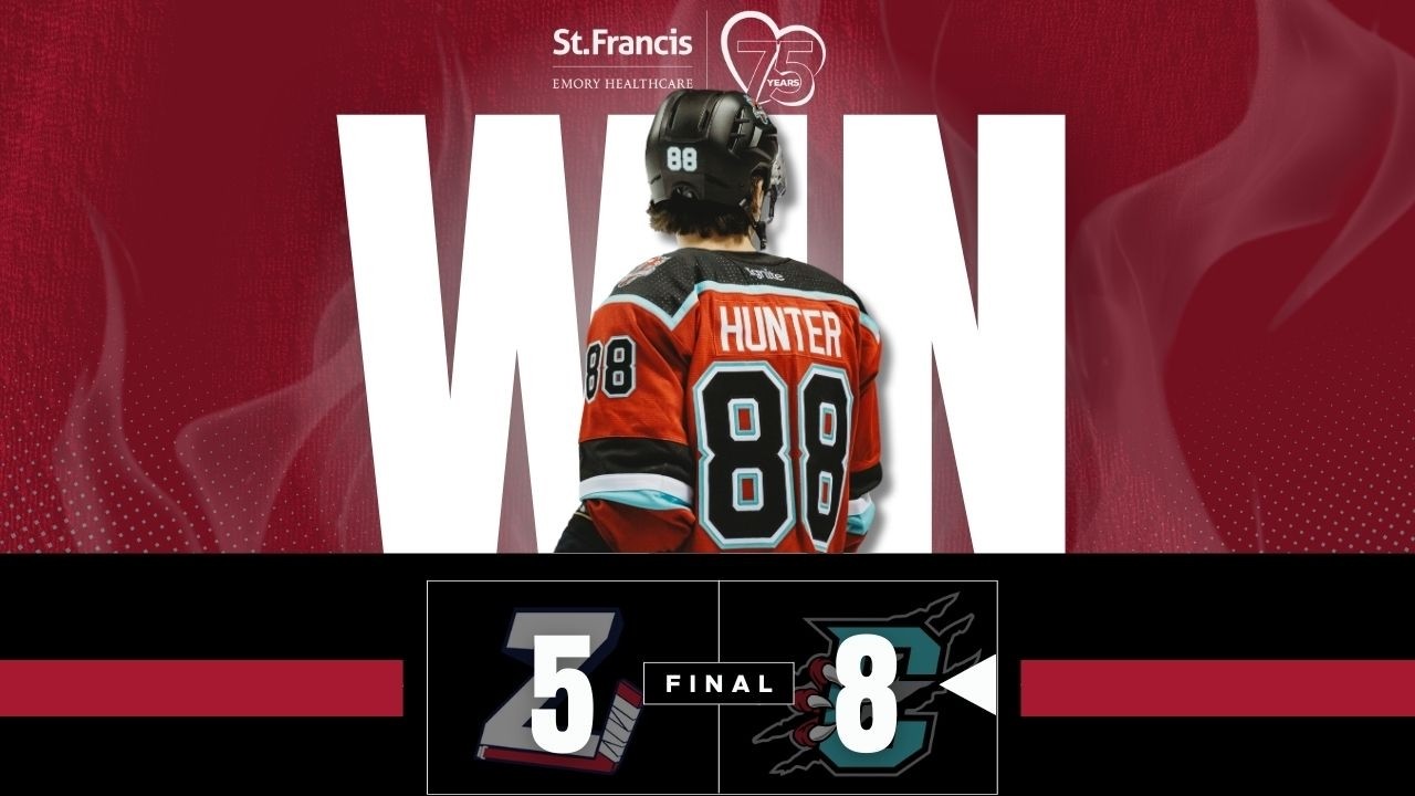 RIVER DRAGONS ZAP ZYDECO, 8-5 | RYAN HUNTER NETS NATURAL HAT-TRICK IN RETURN TO THE LINEUP