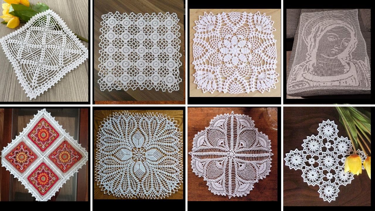 Most  beautiful Crochet Console Lace Models/Beraziş Runner/Amazing Crochet table Design #crochet