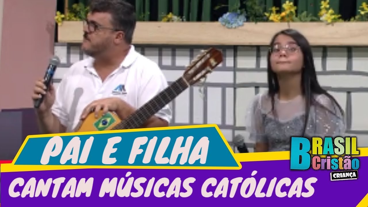 Pai e filha cantam músicas católicas e testemunham sua fé l Brasil Cristão Criança