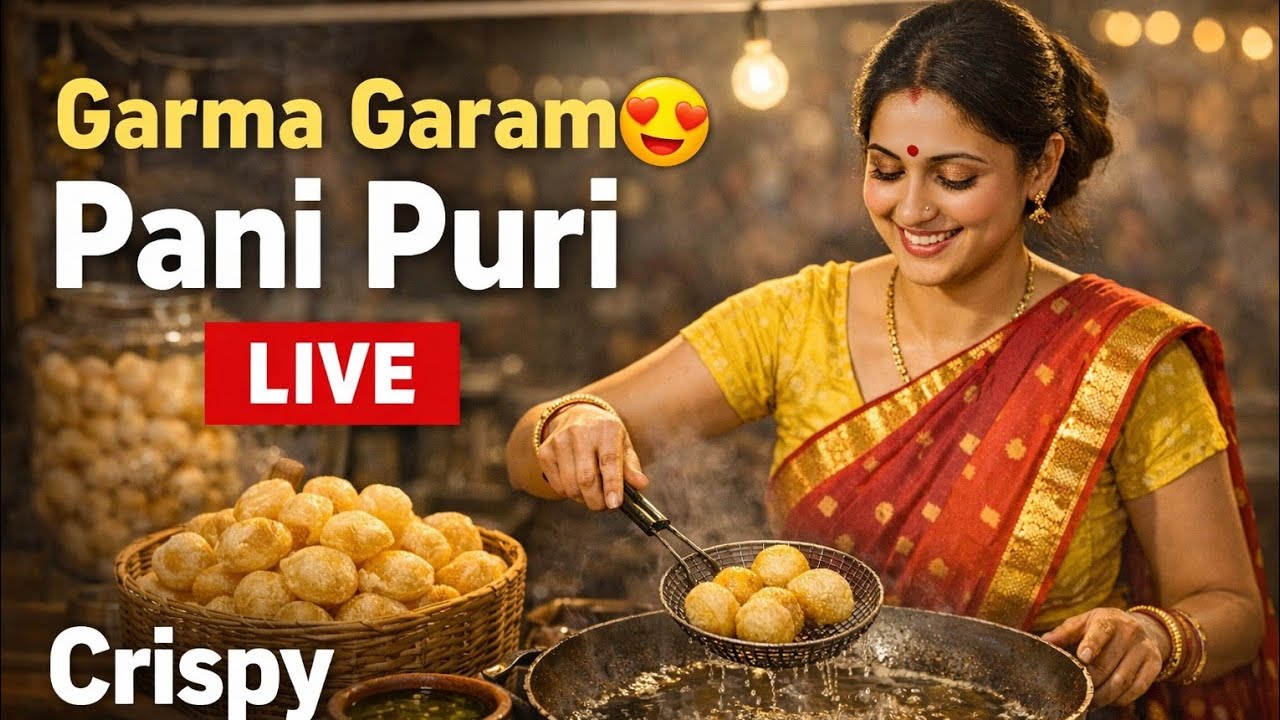 Garma Garam Pani Puri Banate Hue | Street Food India | Crispy Golgappa Frying Video 😋