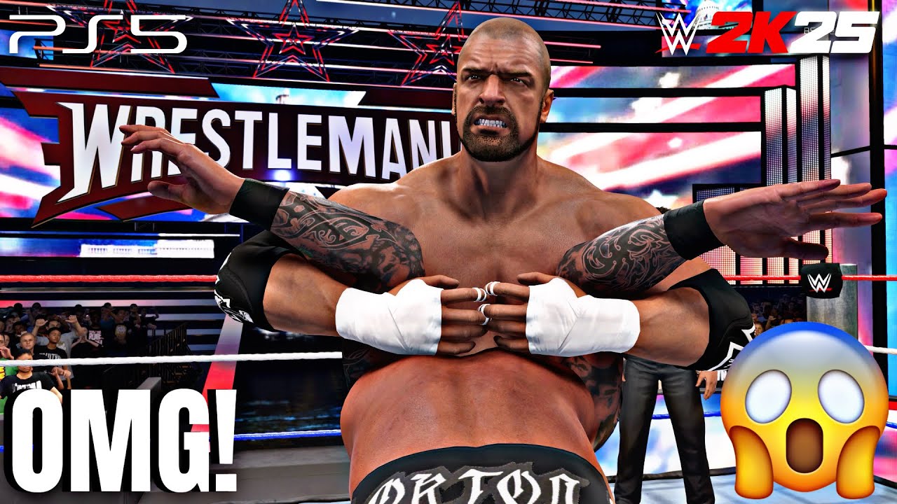 WWE 2K25 - Triple H vs Randy Orton (c) No Holds Barred for WWE Championship at WrestleMania | PS5
