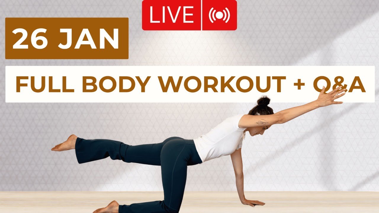 30 Min Full Body Pilates | Strength & Stretch | No Equipment (Live Class)