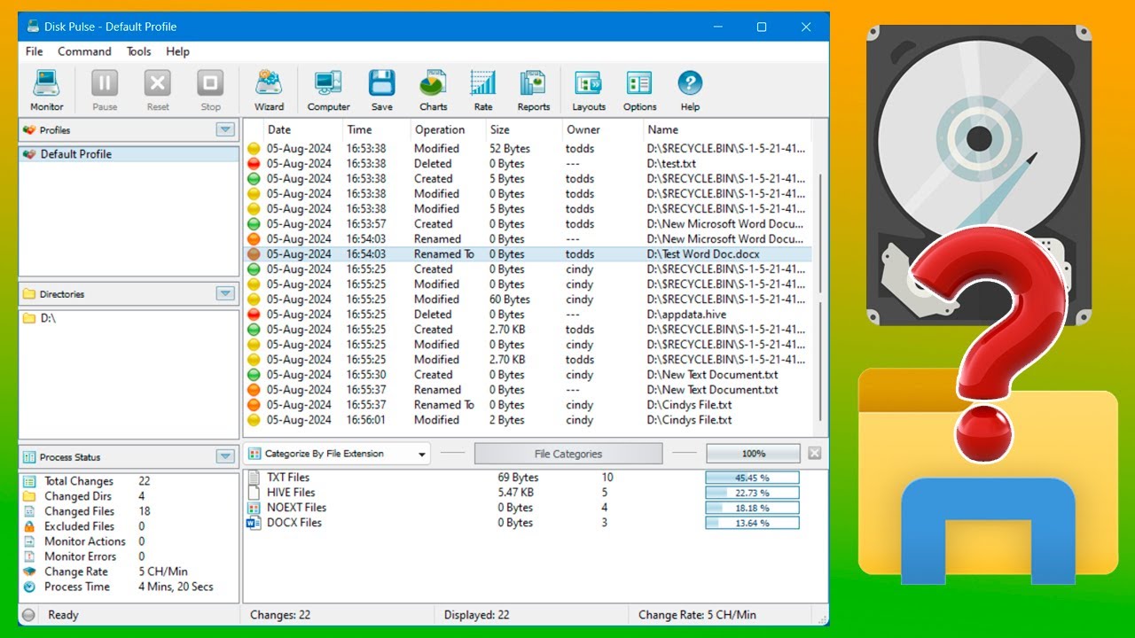 Monitor Hard Drive or Folder Changes in Real Time with Disk Pulse