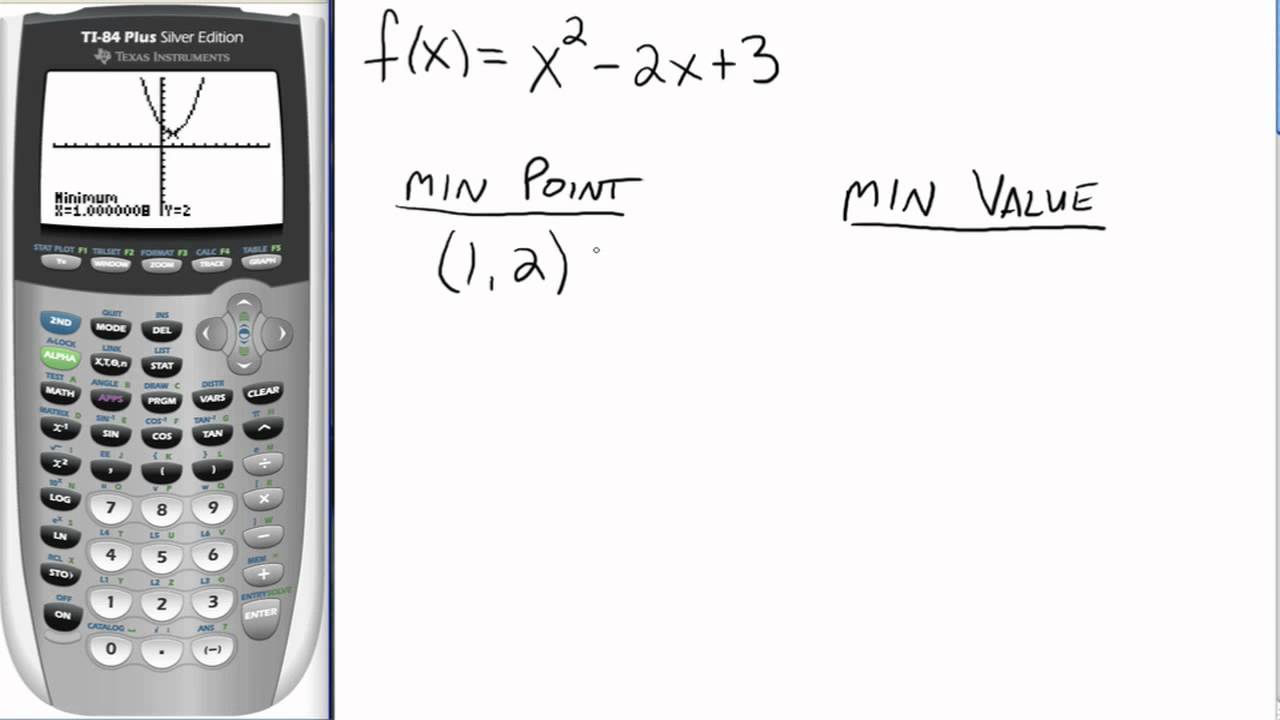 Using TI-83/84 to Find Extreme Points and Values