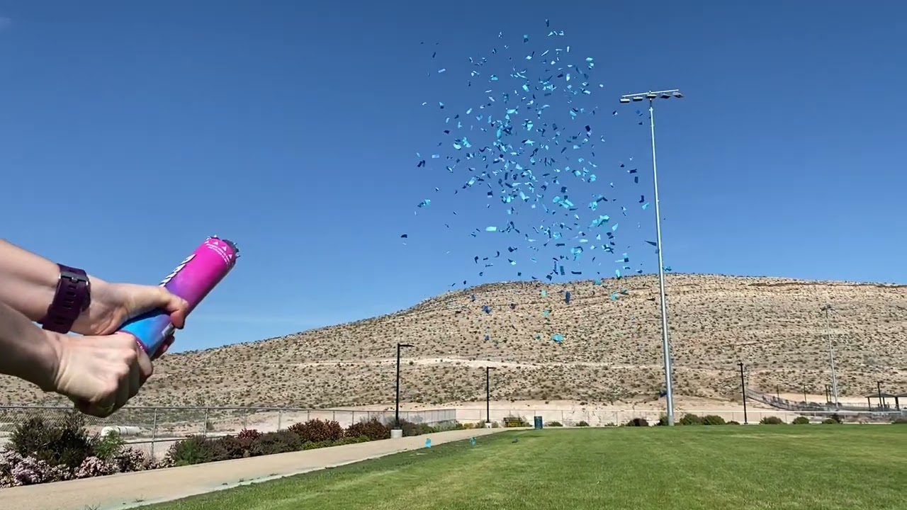 Gender Reveal Confetti Cannon: Blue