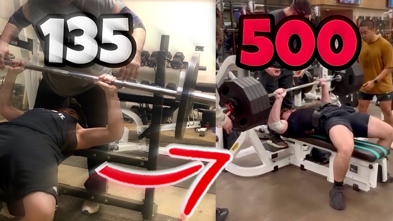 5 Year Natural Bench Press Progression 12-17 - Blake Wendt