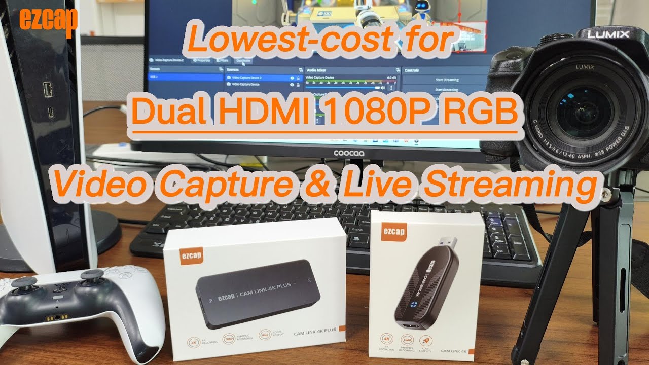 Lowest-cost for Dual HDMI 1080P RGB Video Capture and Live Streaming by ezcap331 and ezcap369