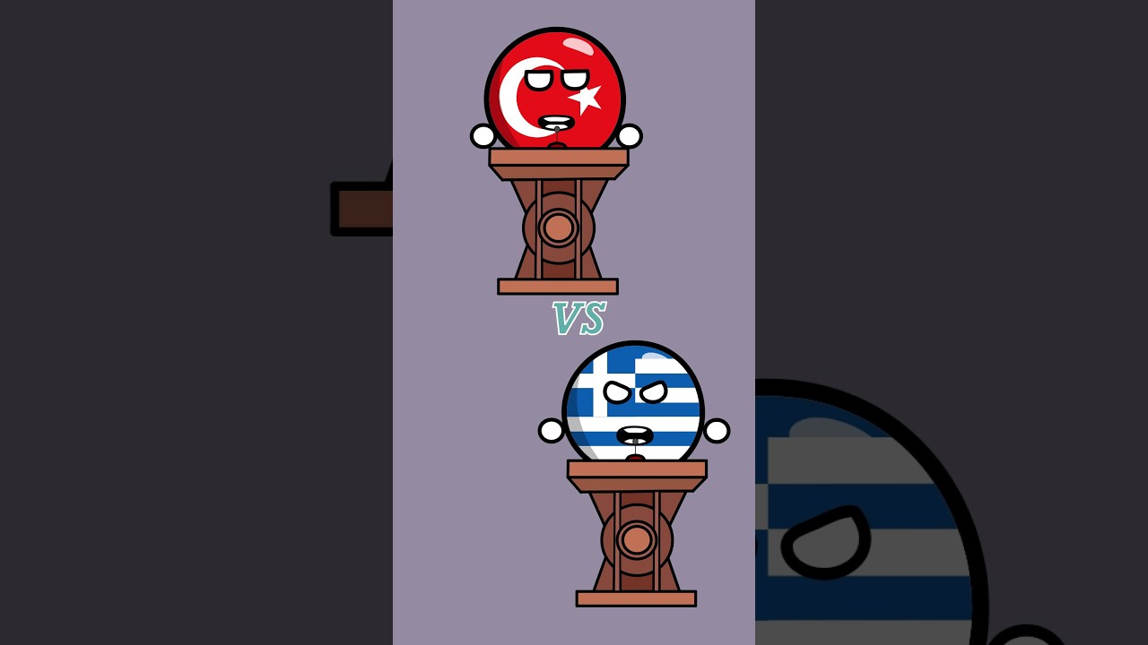 Countries That Support T&uuml;rkiye 🇹🇷 vs Greece 🇬🇷 #countryballs #shorts #t&uuml;rkiye #greece #turkey