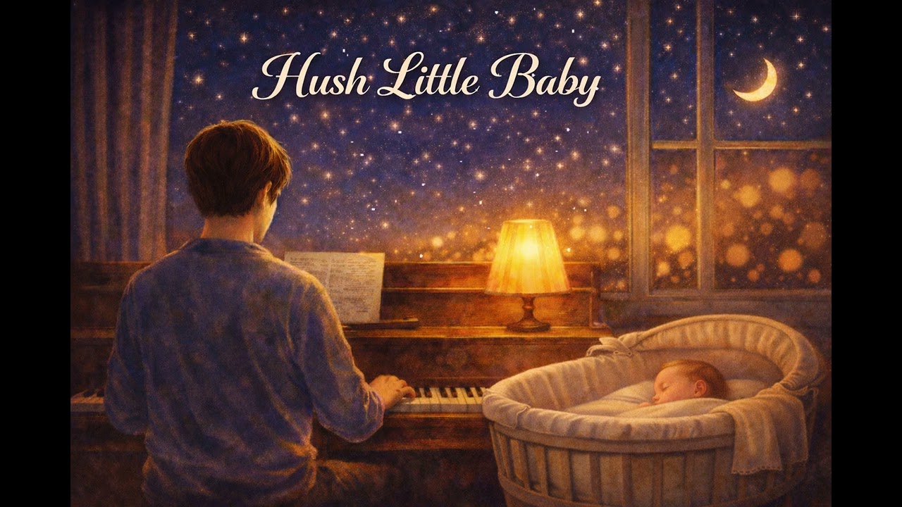 아빠가 연주하는 Hush Little Baby 자장가 피아노 4시간 | 광고 없음 | 아기 수면 음악