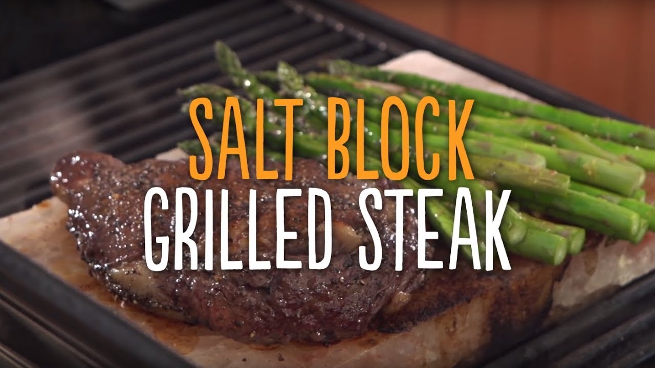 Salt Block Grilled Steak and Asparagus | In The Kitchen with H-E-B