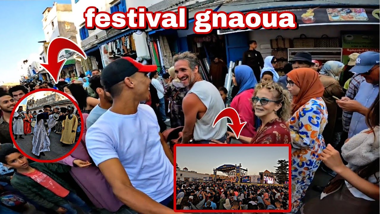 أجواء اليوم الأول من مهرجان كناوة festival gnaoua essaouira أجواء خيالية و زحام بزااف😮
