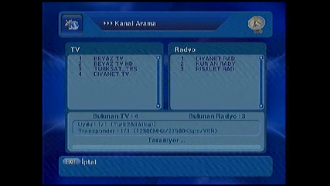 UYDU EKLEME.Türksat 4A Kanal Arama.Şebeke Arama Nit Arama işlemi.Next ye 2000 cx Super Plus