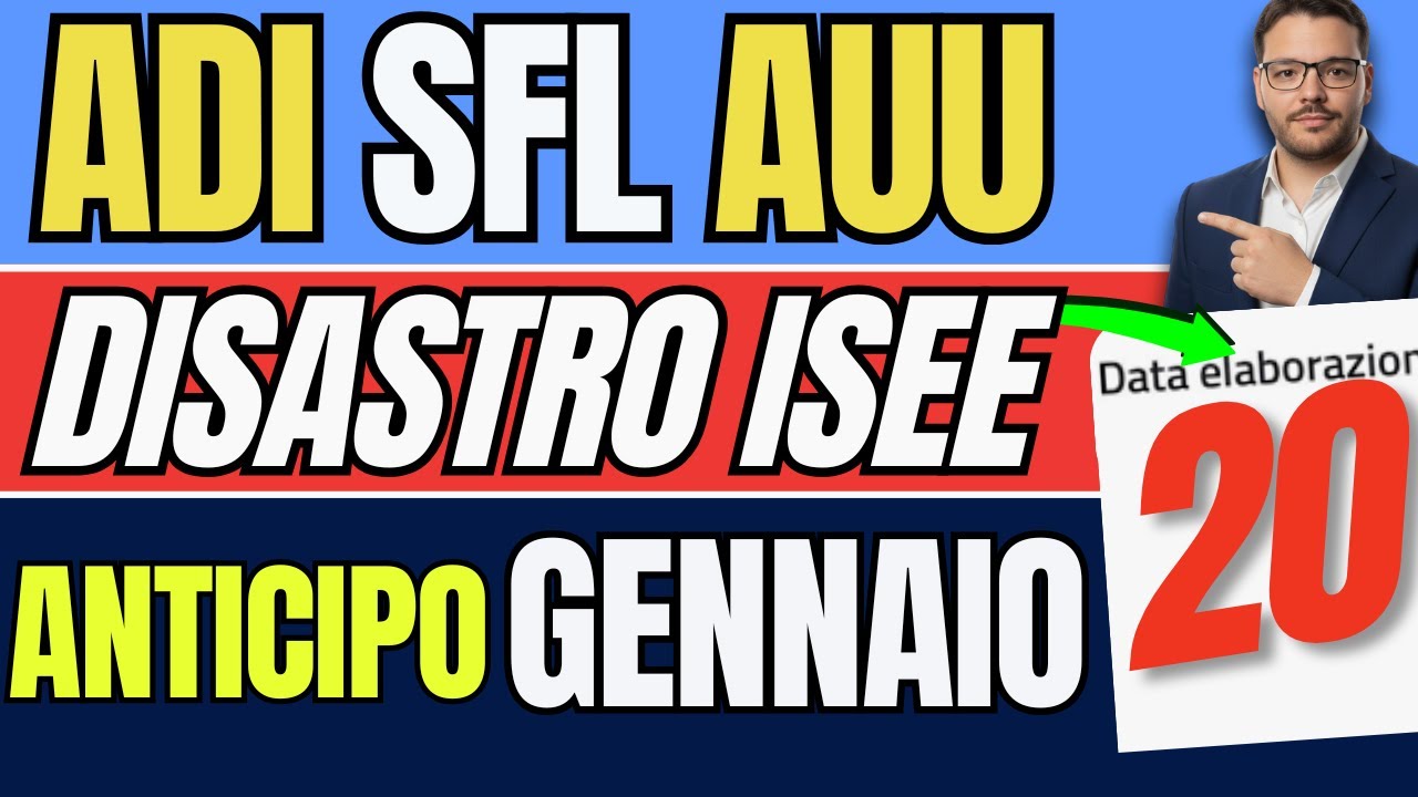 ASSEGNO DI INCLUSIONE SFL AUU 🔴 GENNAIO 👉 NUOVE DATE ANTICIPO ✅ Sorpresa ISEE 2026