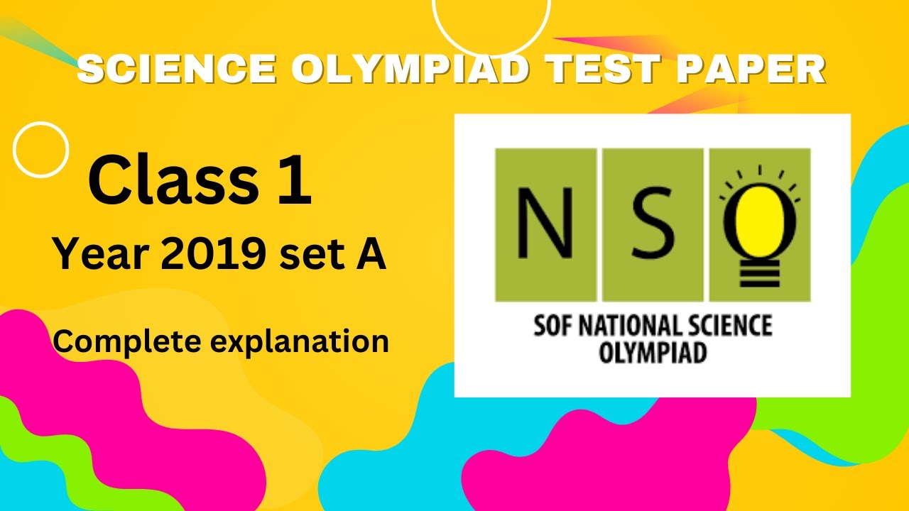 NSO /science Olympiad test paper  class 1/  year 2019 set A/ previous year test paper / SOF/