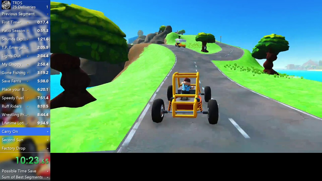 Totally Reliable Delivery Service Speedrun (25 Deliveries) 21:29.90