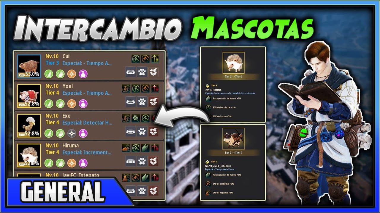 INTERCAMBIO DE MASCOTAS - SUBIR TIER DE PETS BLACK DESERT