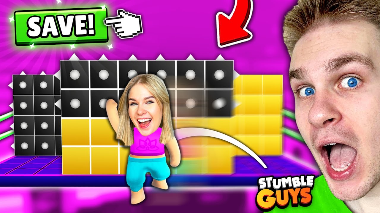 Uczę ⚠️ MOJĄ DZIEWCZYNĘ (ROBIĆ SAVE) 🏆 na BLOCK DASH *UDAŁO SIĘ* ✅ w Stumble Guys! 😱
