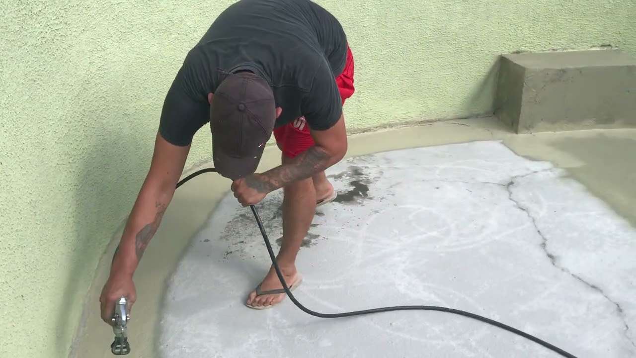 Airless vonder mpa 1010 em ação ótima máquina tinta acrílica para piso