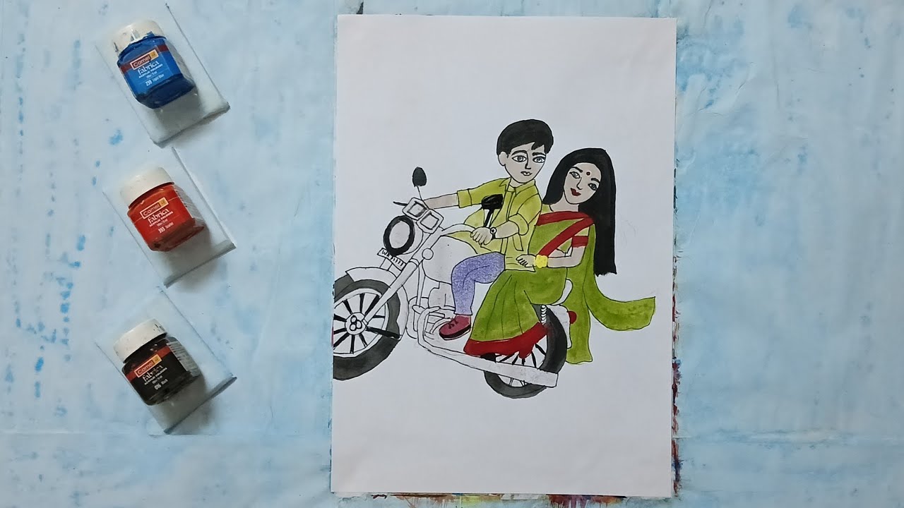 How to draw a Bengali beautiful couple 