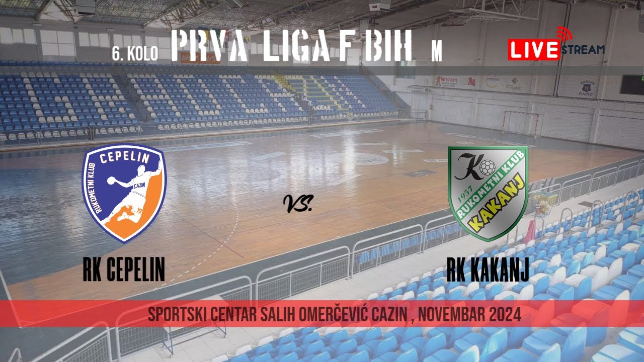 UŽIVO: RK Cepelin - RK Kakanj, 6. kolo Prve lige F BiH - sjever