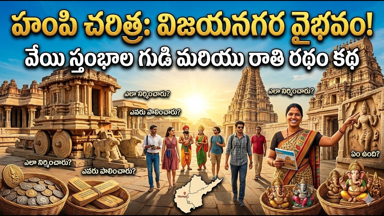 హంపి చరిత్ర | విజయనగర సామ్రాజ్య వైభవం | Hampi History in Telugu