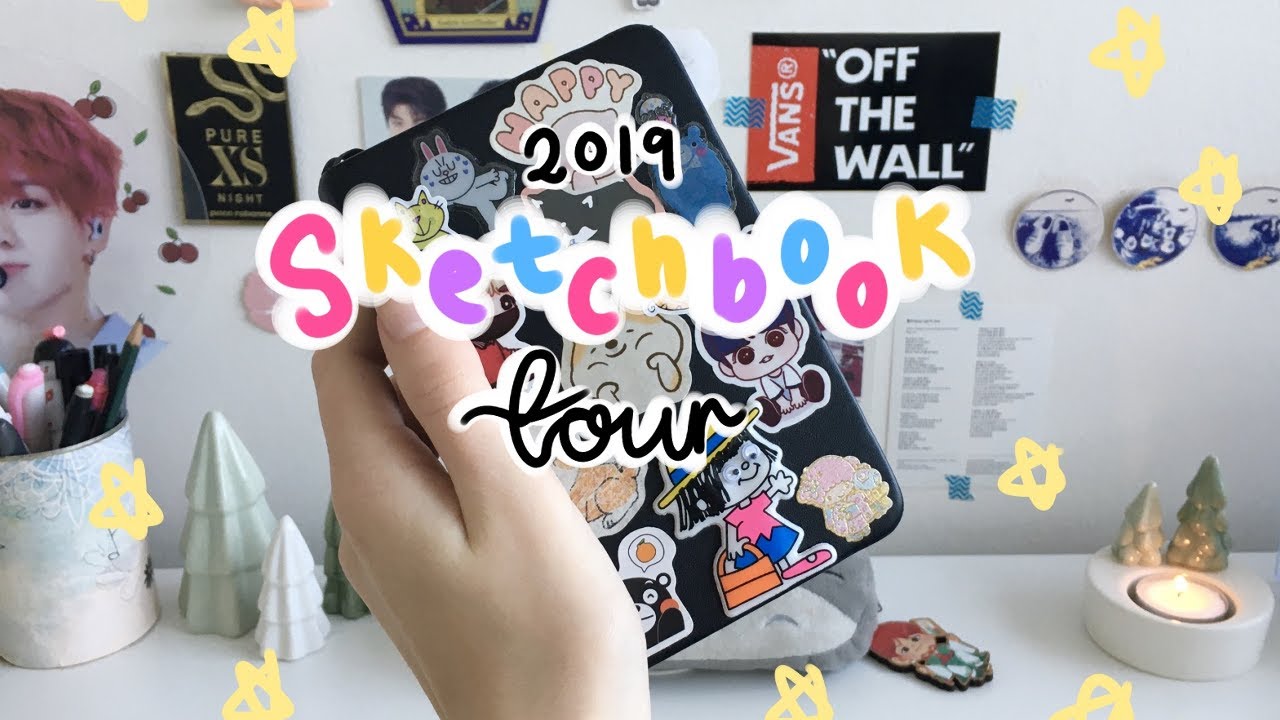 🌱 2019 Sketchbook Tour | BTS, Studio Ghibli, Studies & more