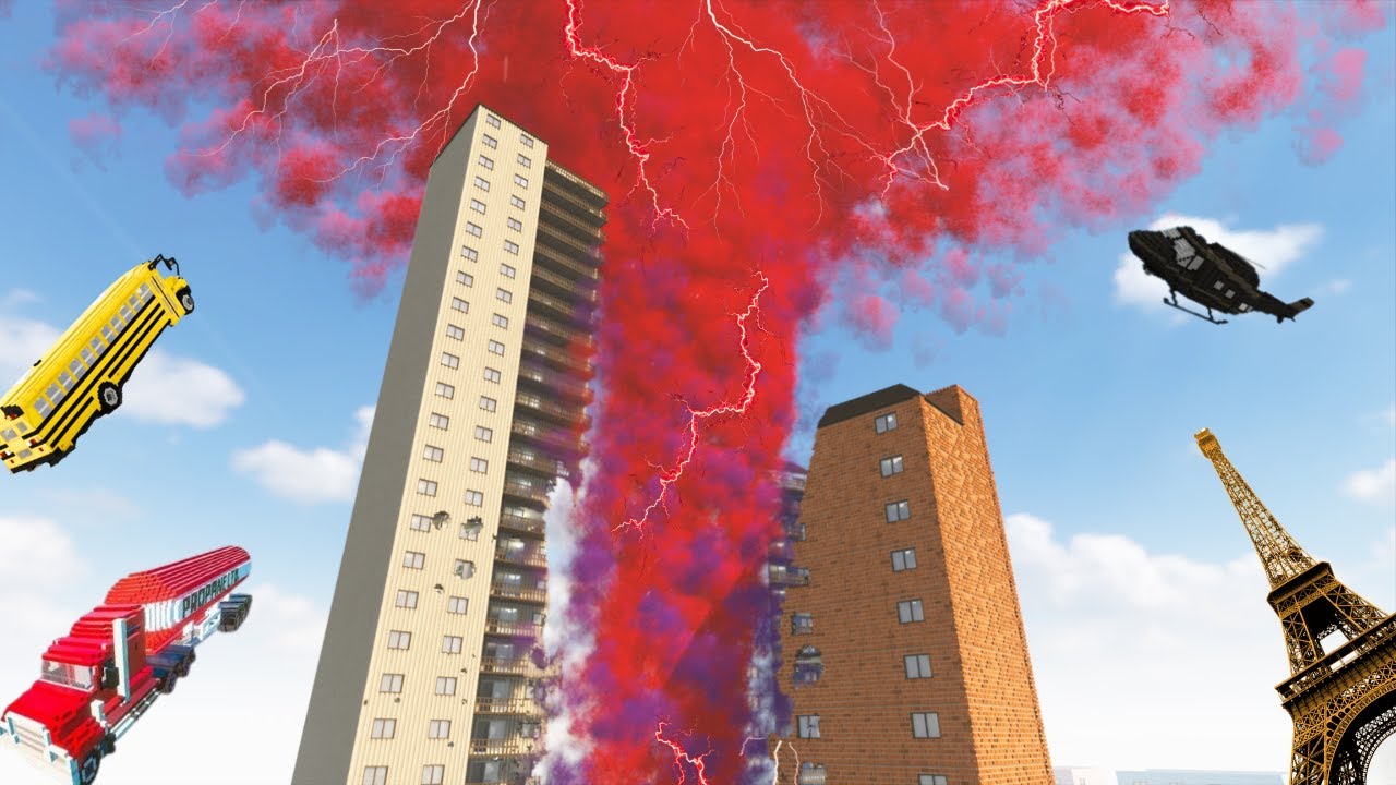 New Realistic Tornado Destruction #2 | Teardown