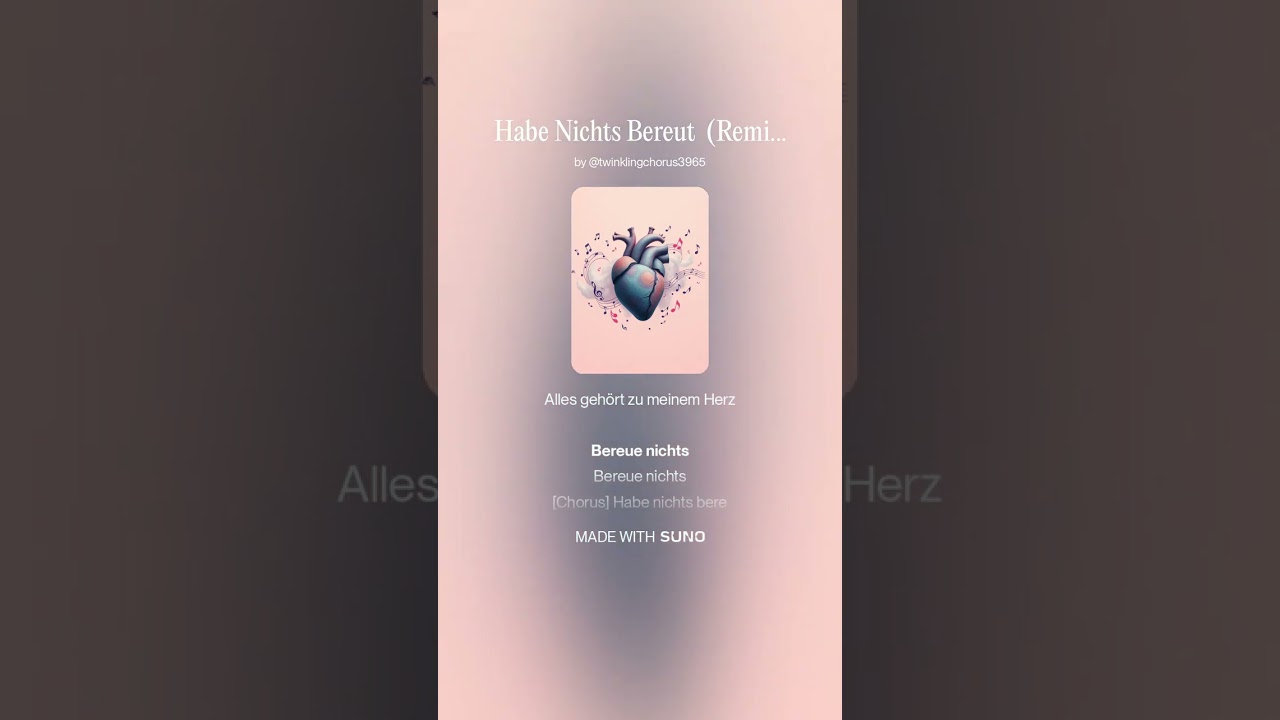Habe Nichts Bereut     