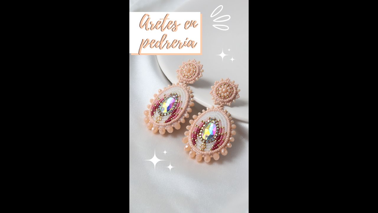 Bordando aretes en pedrer&iacute;a💖 Te gustar&iacute;a que hiciera un tutorial?💕
