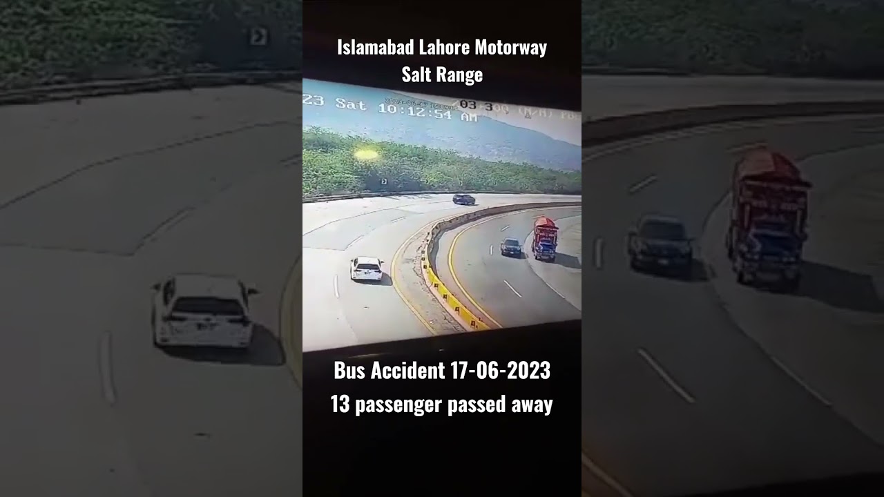 Bus Accident Isb Lhr Motorway Salt Range #accidentnews #busaccident #saltrange #kalarkahar