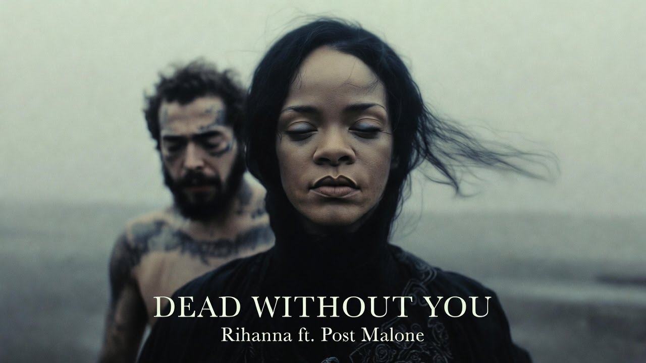 Rihanna ft Post Malone - Dead Without You (Lyrics Visualizer)