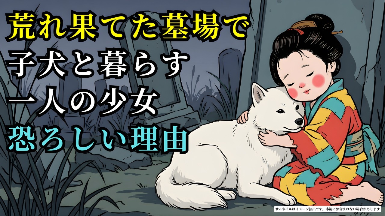 荒れ果てた墓場で子犬と暮らす一人の少女。村人が決して彼女の名前を口にしない「恐ろしい理由」 (AIフィクション) | 野談 | 伝説 | 昔話 | 説話 | 民話
