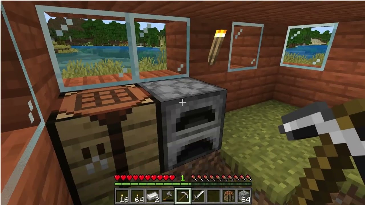 minecraft設定及身存教學系列第5集，下洞窟和如何製作鐵製工具。