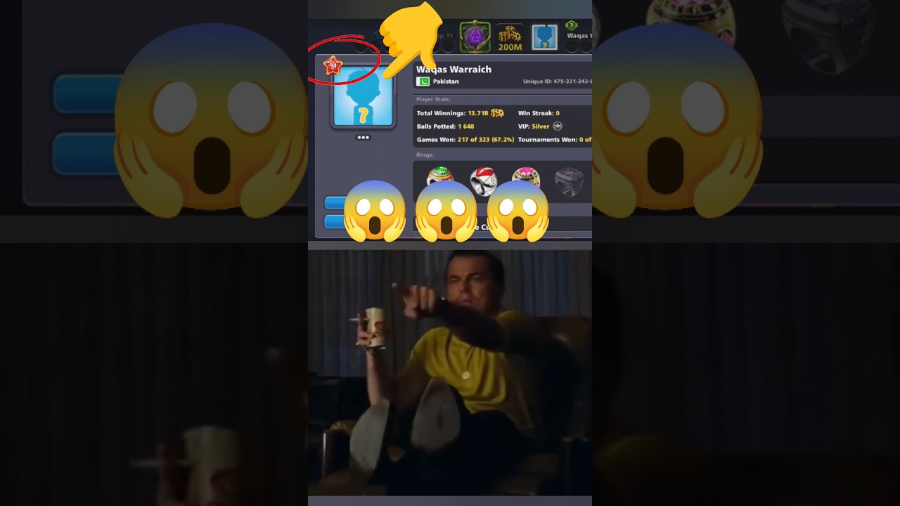hacker or fair 😐 #8ballpool #gaming #8bphack
