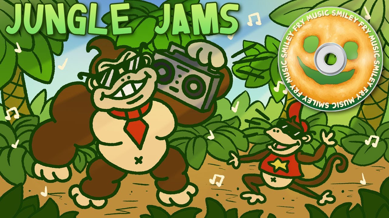 video game jungle jams to eat bananas to 🍌🌴🐒