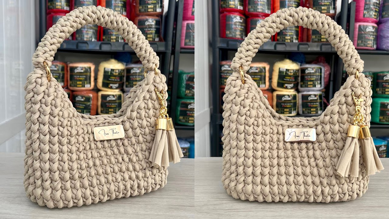Bolsa fácil, econômica e rápida de crochê em fio de maha/ Crochet bag/ Clutches/Handbag