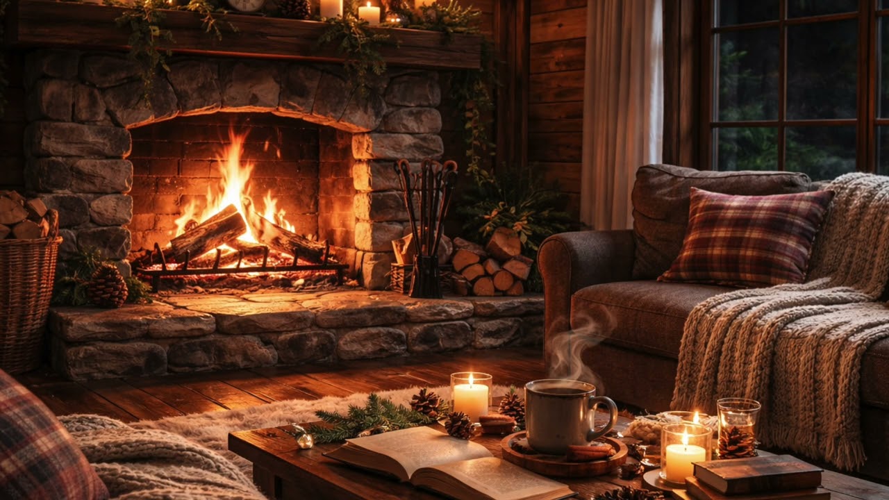 Cozy Fireplace Sounds for Deep Sleep 8 Hours, No Talking