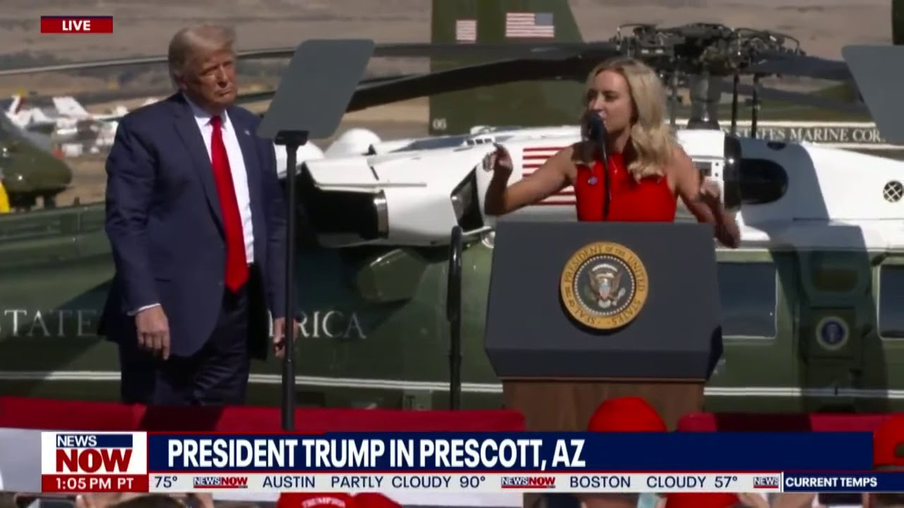 SHE JUST RECOVERED: Kayleigh McEnany in AZ with Pres. Trump