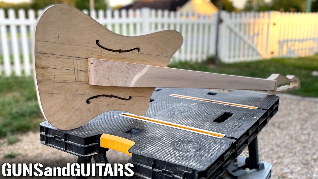 Building a Fretless Piezo Bass from SCRATCH using SCRAP PLYWOOD w/ minimal tools! (part 1)