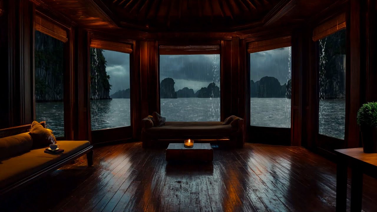 Whispering Rain in Cozy Cabin for Wake Up at 3AM – Gentle Thunder to Calm & Deep Rest