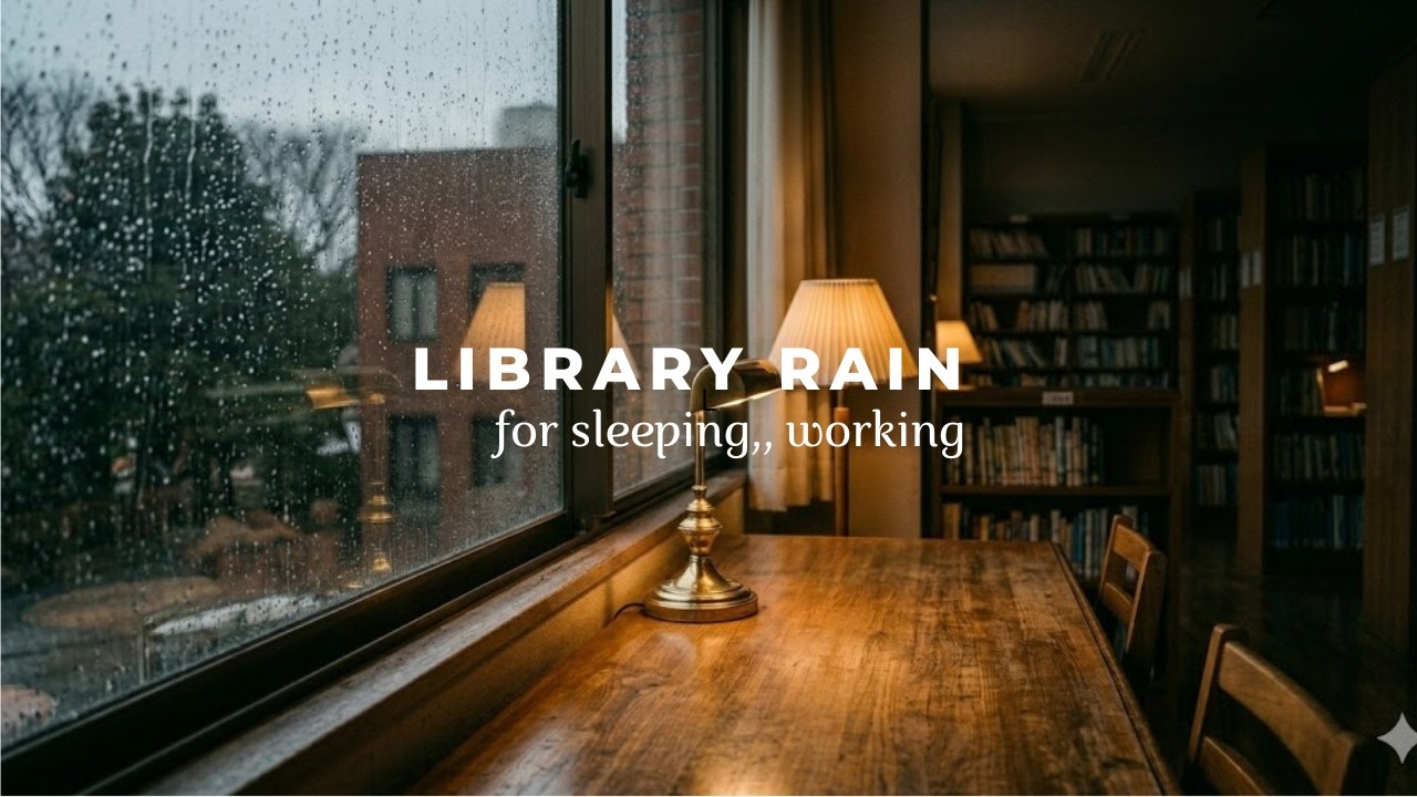 ぐっすり眠れる図書館の雨音 【作業用・睡眠用ASMR】