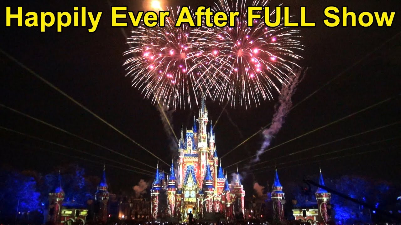 HAPPILY EVER AFTER - FULL Fireworks & Projection Show Debut, Walt Disney World, Magic Kingdom