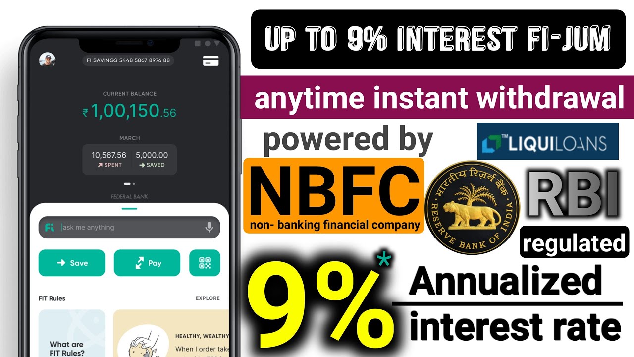 Fi money 9% Interest rate fi-jum explain how to invest powered by liquiloans full video