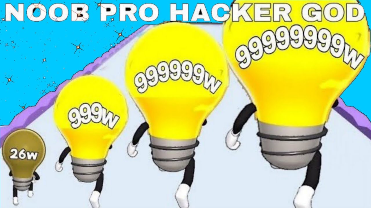 NOOB VS PRO VS HACKER VS GOD  in Watt the bulb |Update